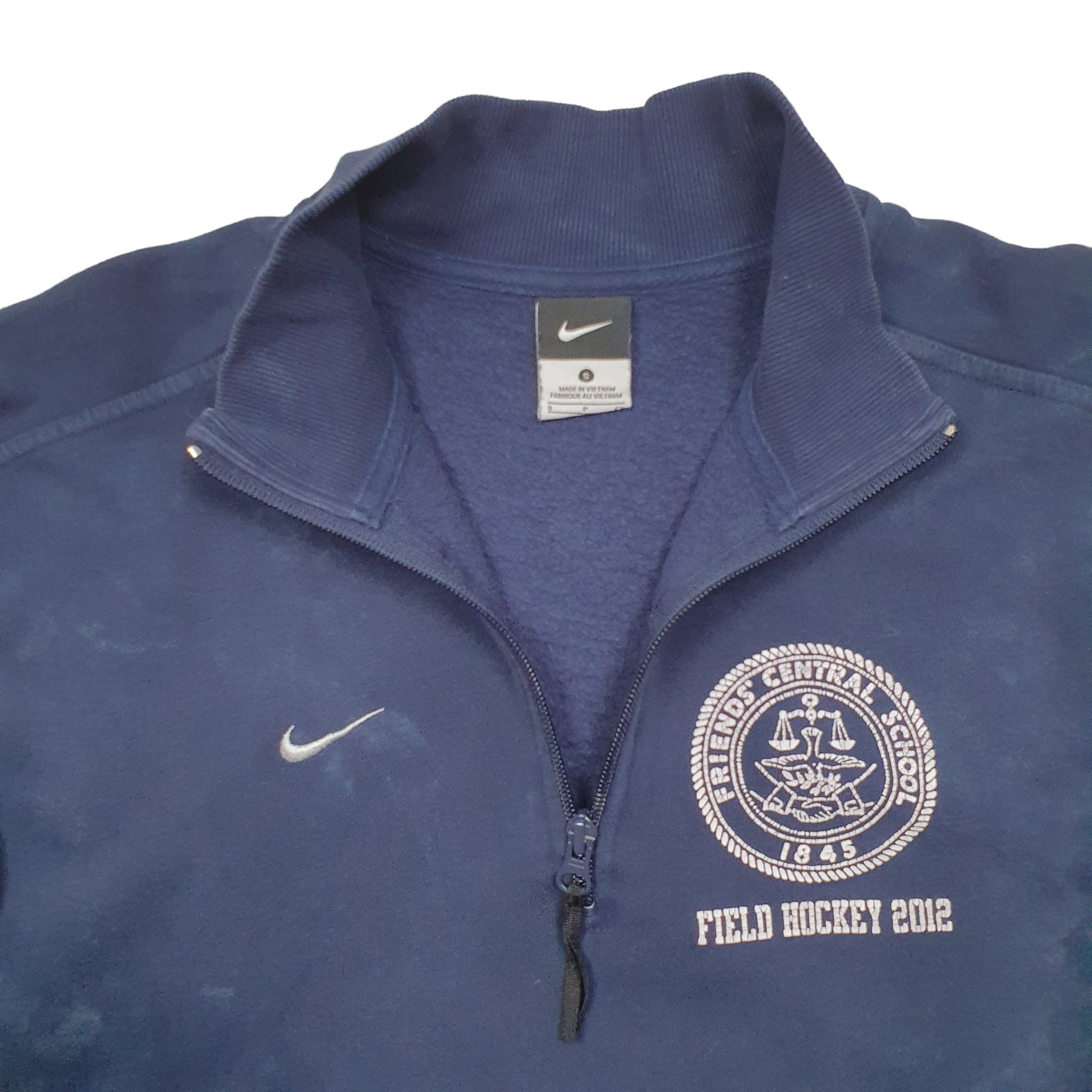 Mens Blue Nike Field Hockey USA College 2012 Quarter Zip Jumper