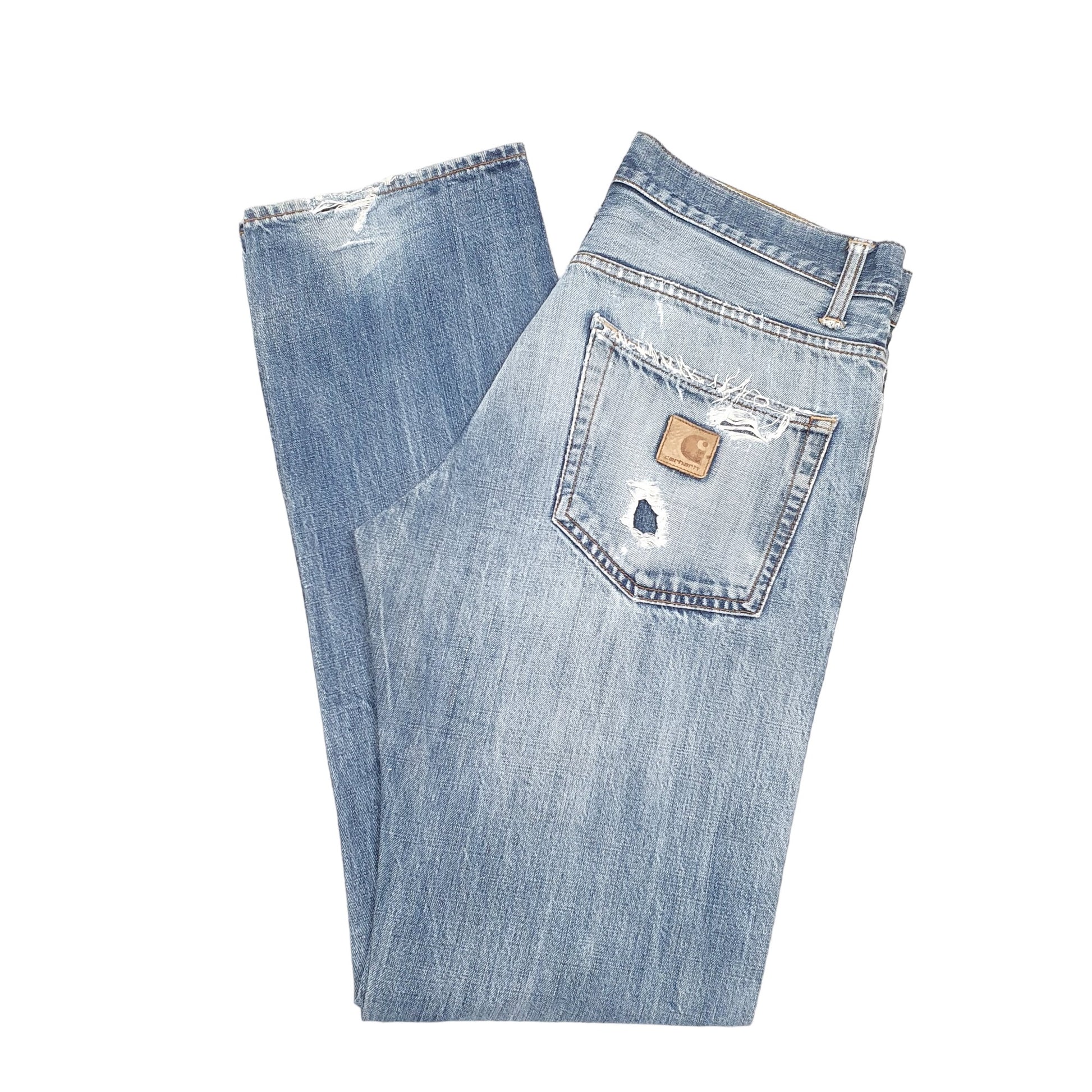 Mens Blue Carhartt WIP Straight Klondike Pant Casual JeansW33 L34