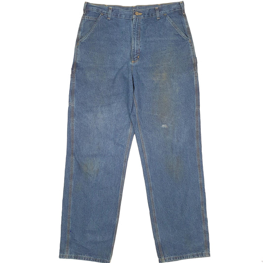 Carhartt Casual Loose Fit Carpenter Jeans W36 L34 Blue
