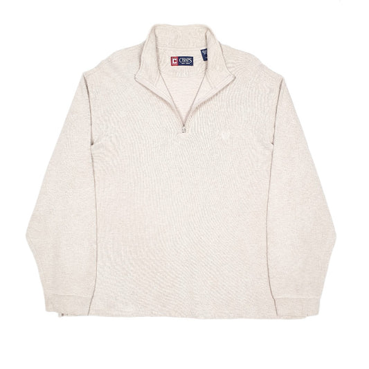 Beige Chaps Quarter Zip Jumper