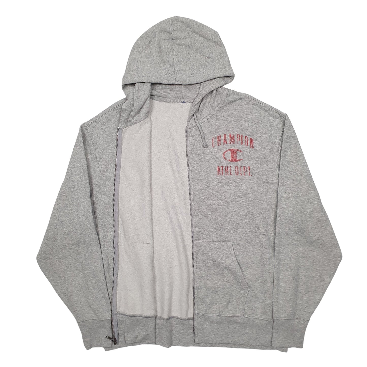 Mens Grey Champion  Full Zip Jumper