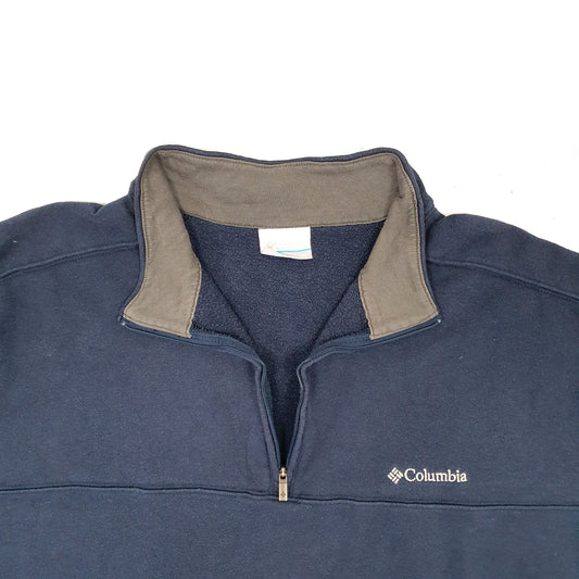 Mens Navy Columbia Sportswear  Quarter Zip Jumper