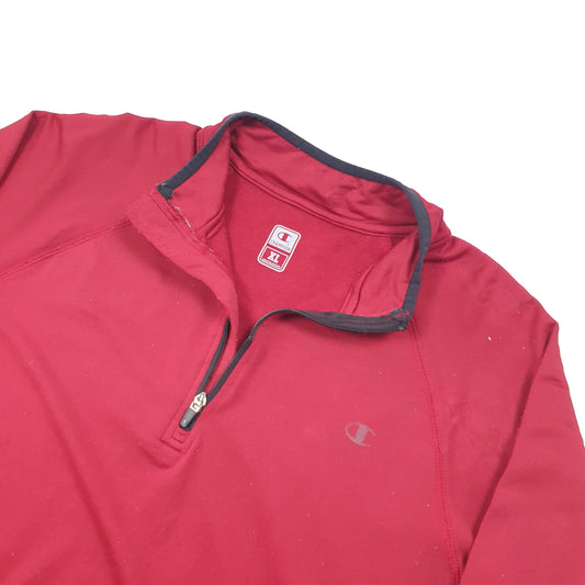 Champion Activewear Quarter Zip XL Red