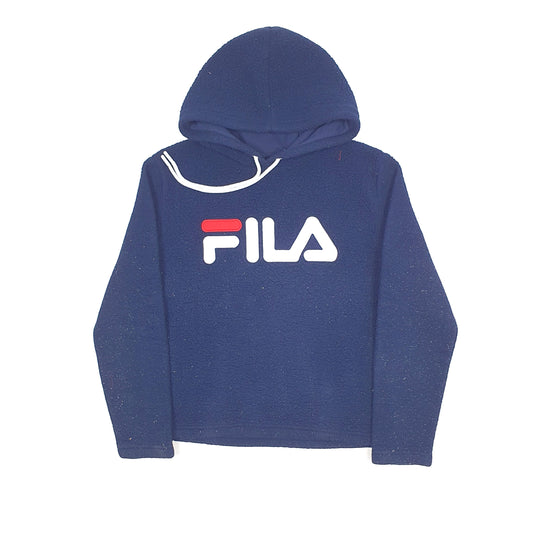 Fila Spellout Hoodie Fleece S Navy