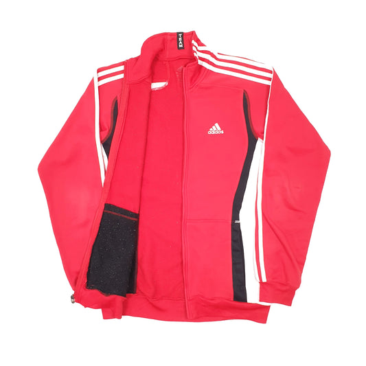 Mens Red Adidas Track Full Zip Jumper