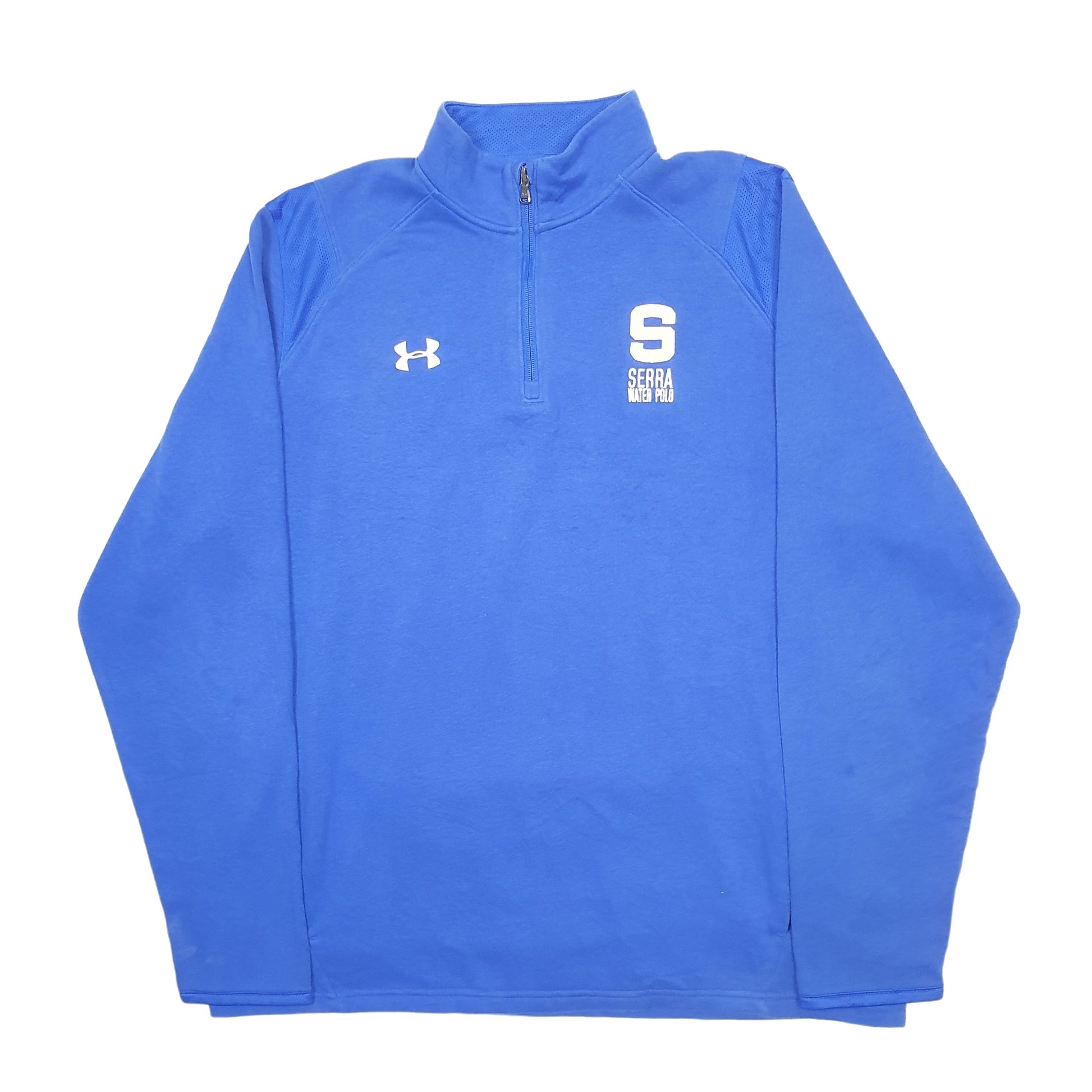 Mens Blue Under Armour Serra Water Polo Quarter Zip Jumper