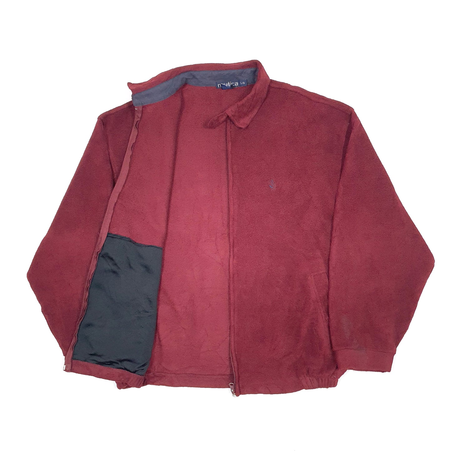 Nautica Full Zip Fleece XL Burgundy