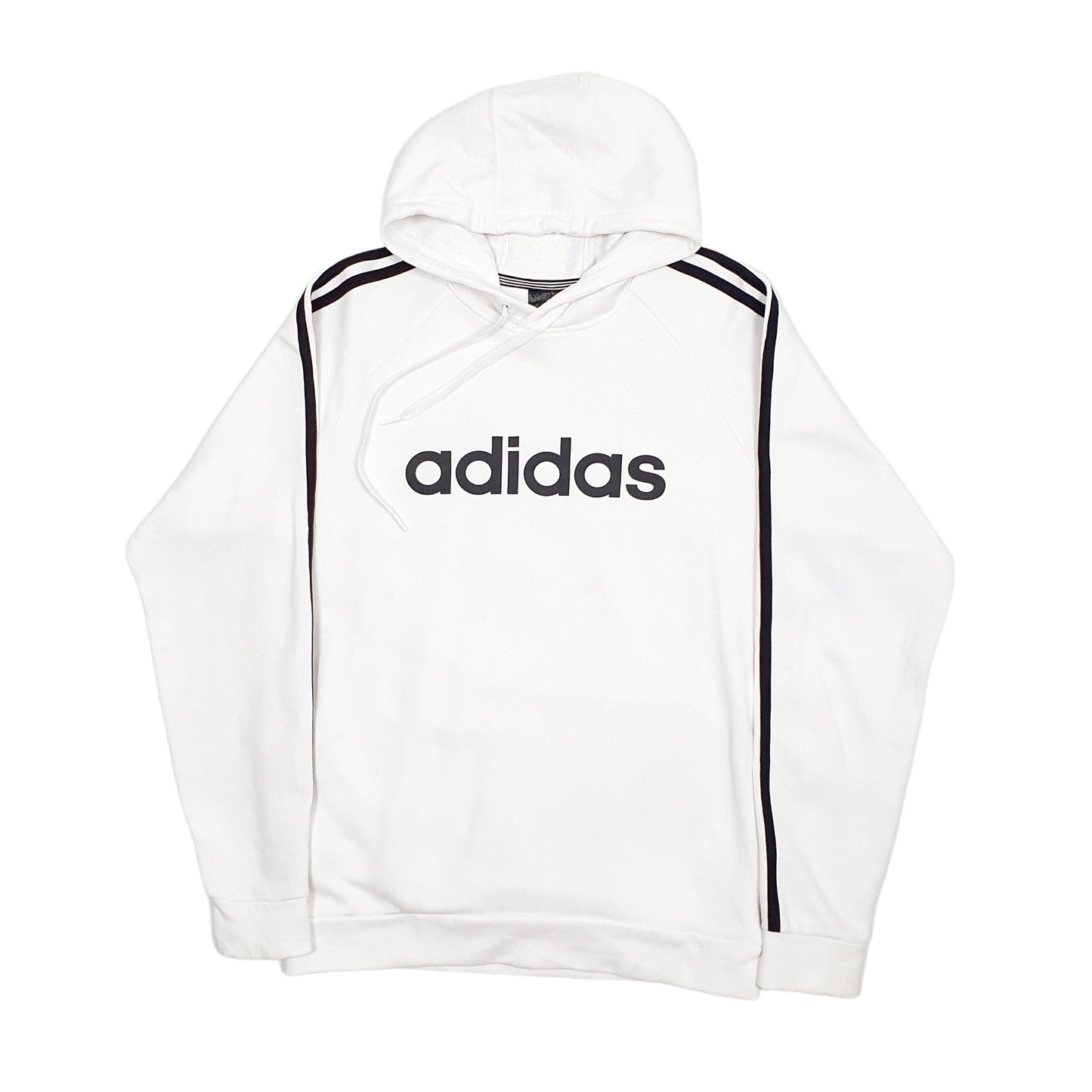 Mens White Adidas  Hoodie Jumper
