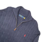 Polo Ralph Lauren Cable Knit Quarter Zip XL Navy
