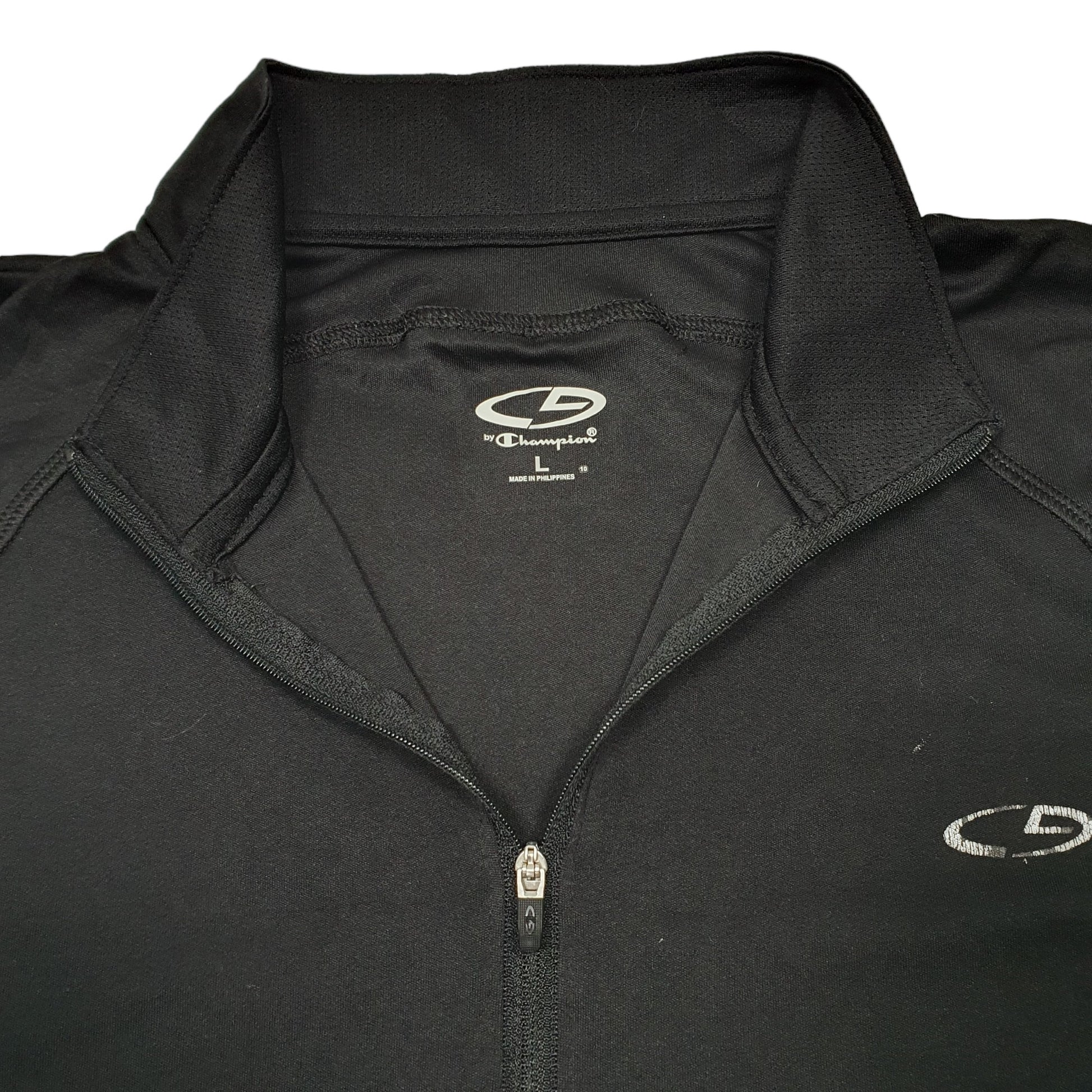 Mens Black Champion Duo Dry Active Quarter Zip Jumper