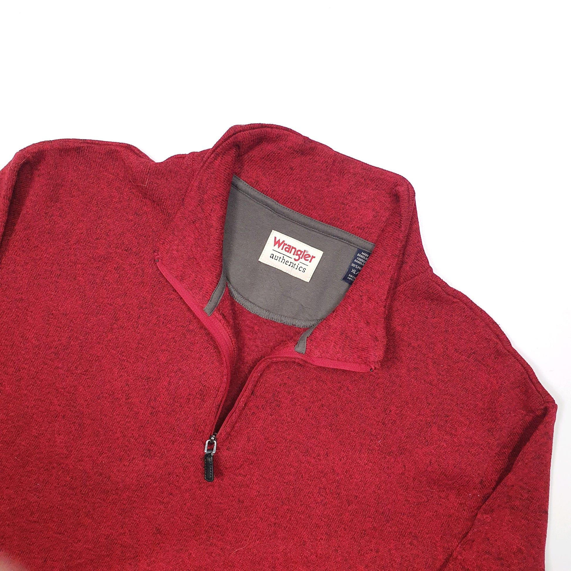 Wrangler Quarter Zip Fleece XXL Red