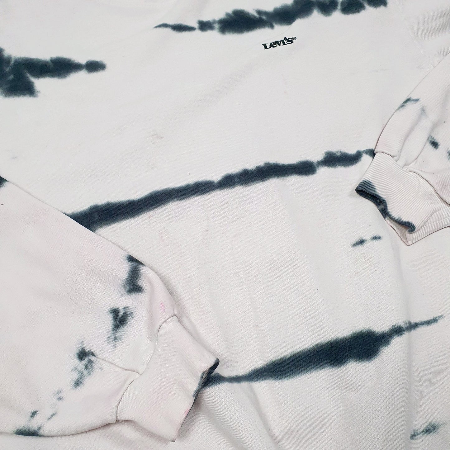 Mens Pink Levis Tie Dye Crewneck Jumper