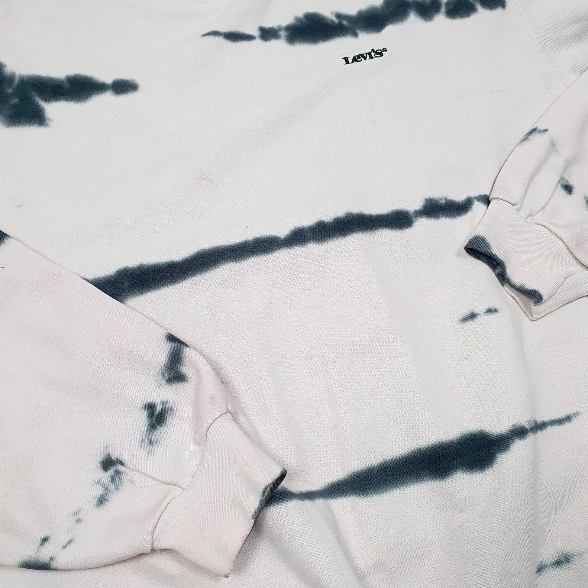 Mens Pink Levis Tie Dye Crewneck Jumper