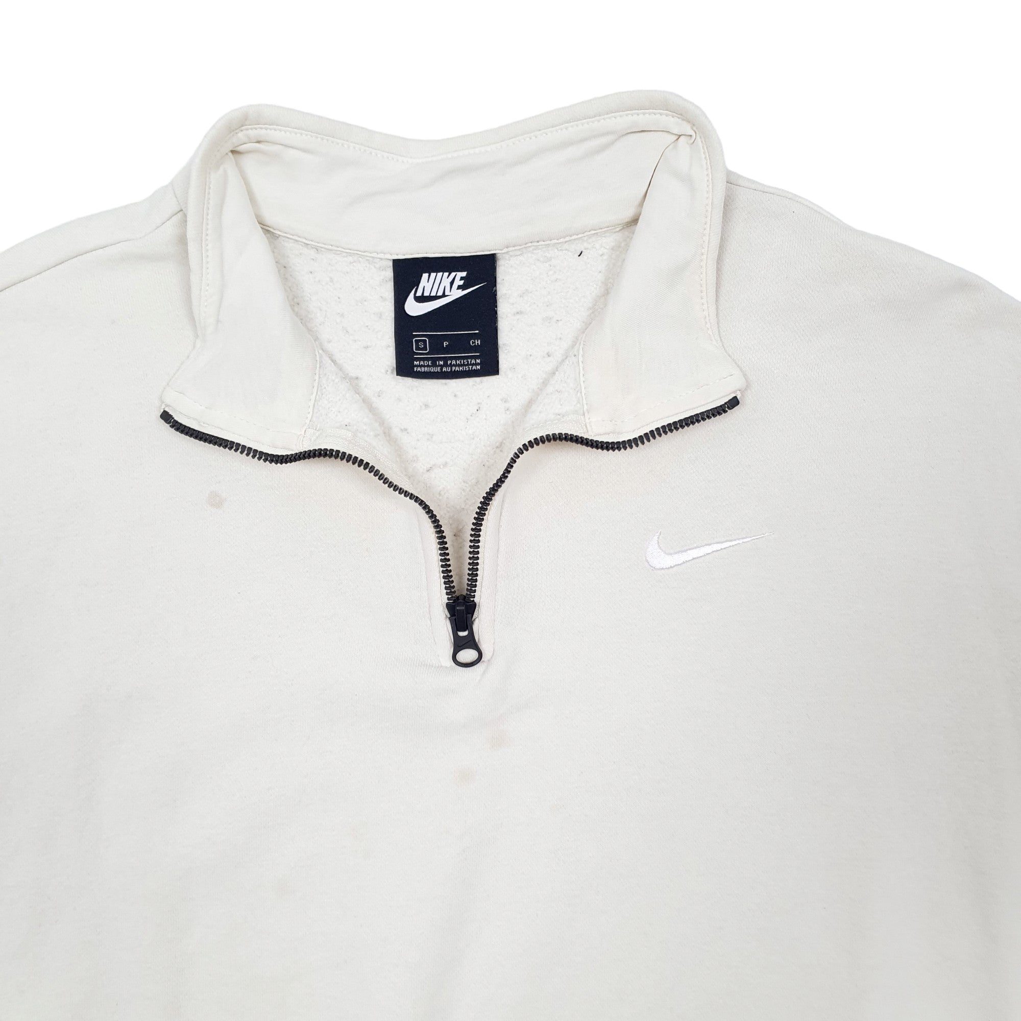 nike cream quarter zip