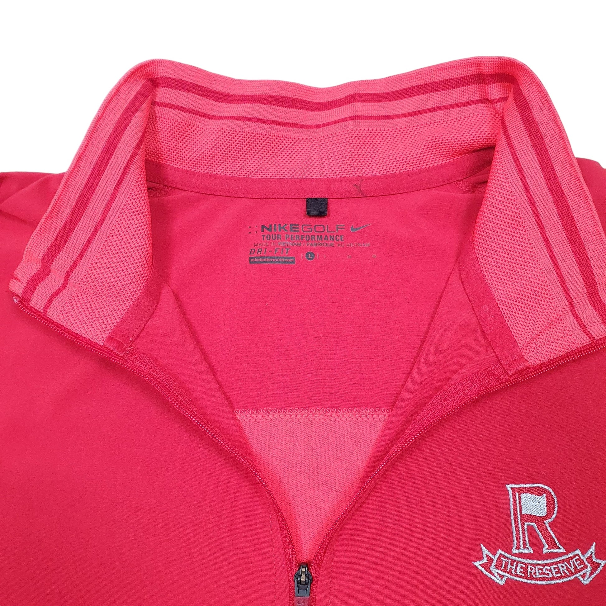 Mens Red Nike Golf The Reserve Active Dri Fit Quarter Zip Jumper