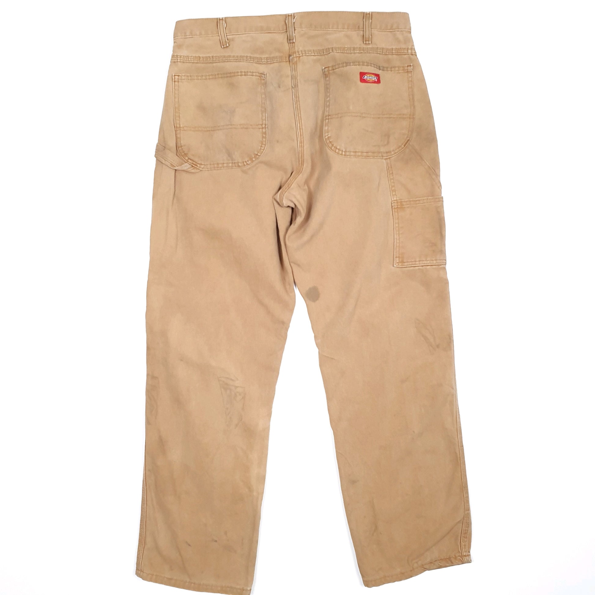 Mens Dickies Brown Carpenter Trousers W34 L31 Brown