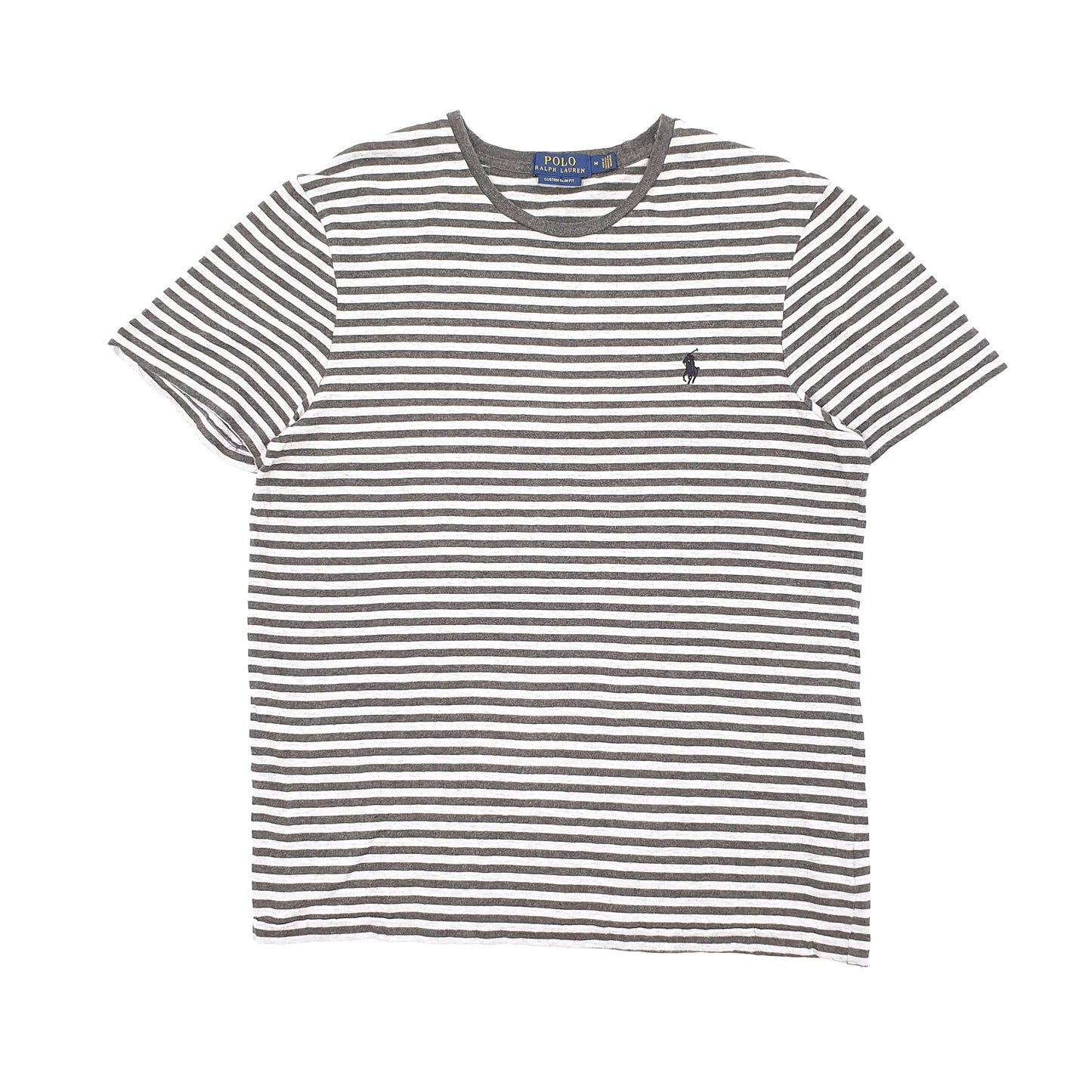 Mens Grey Ralph Lauren Striped Short Sleeve T Shirt