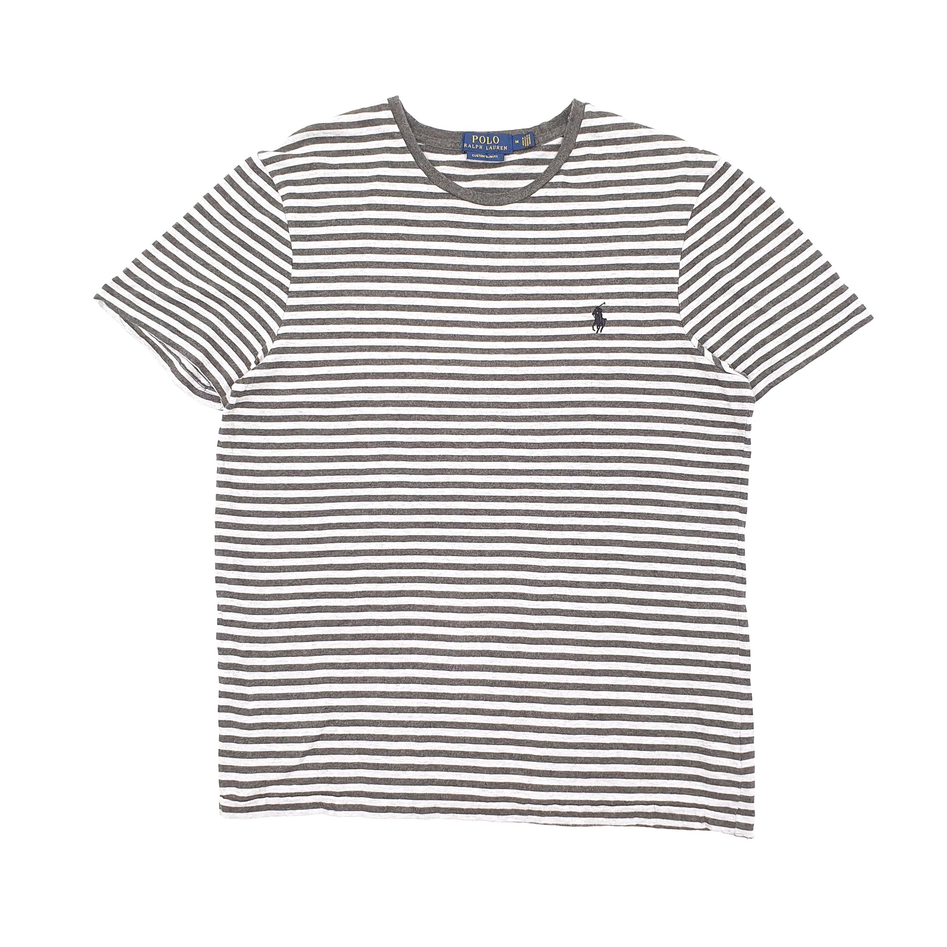 Mens Grey Ralph Lauren Striped Short Sleeve T Shirt
