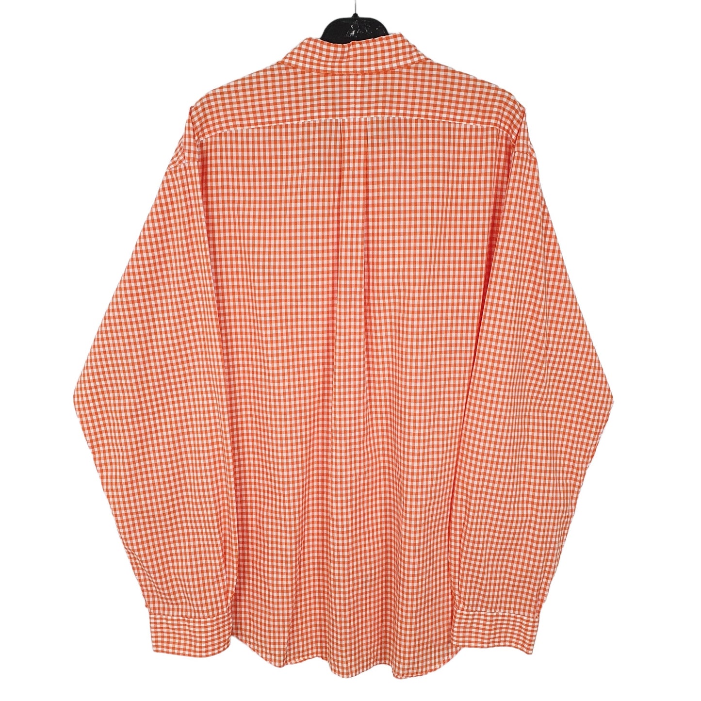 Ralph Lauren Long Sleeve Custom Fit Gingham Shirt Orange