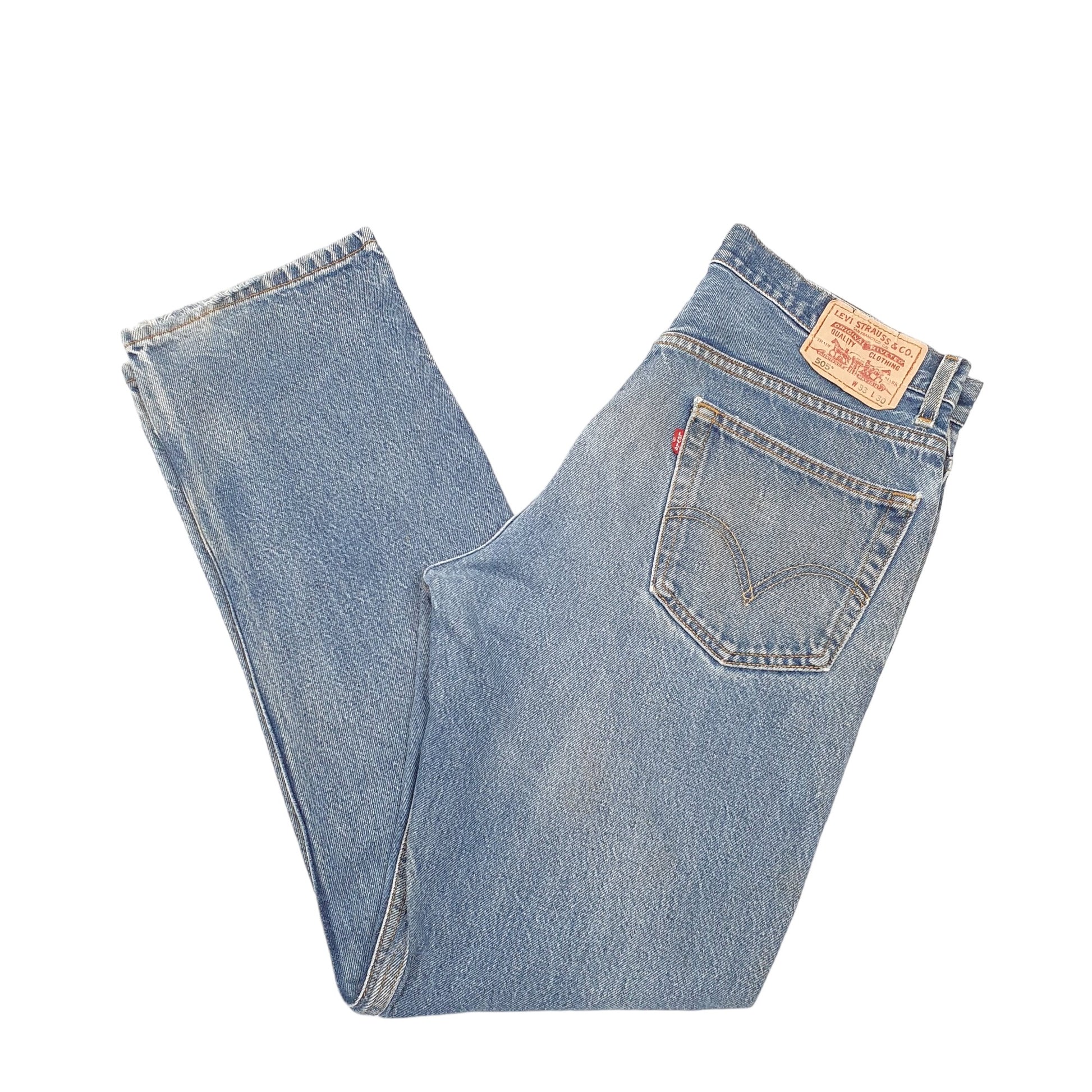 Mens Blue Levis  505 JeansW33 L30