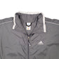 Mens Grey Adidas Vintage Windbreaker Coat