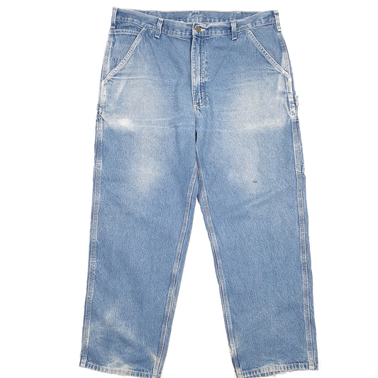 Carhartt Casual Loose Fit Carpenter Jeans W38 L29 Blue