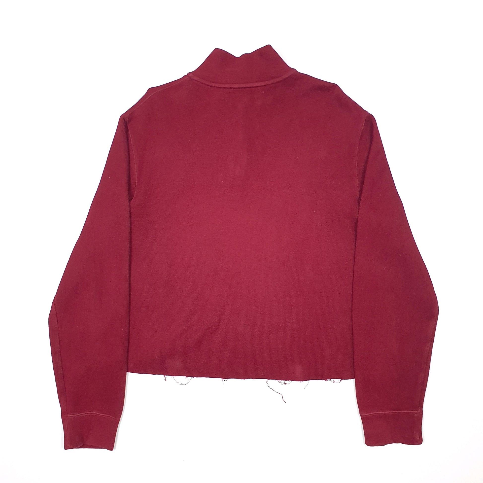 Polo Ralph Lauren Crop Top Quarter Zip L Burgundy