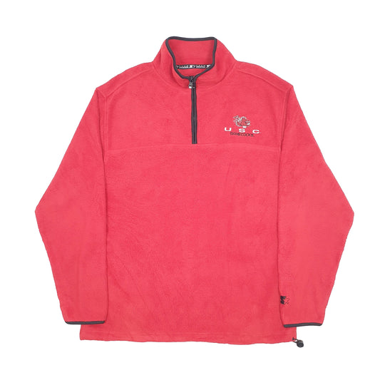 Starter USC Gamecocks Quarter Zip Fleece L Red