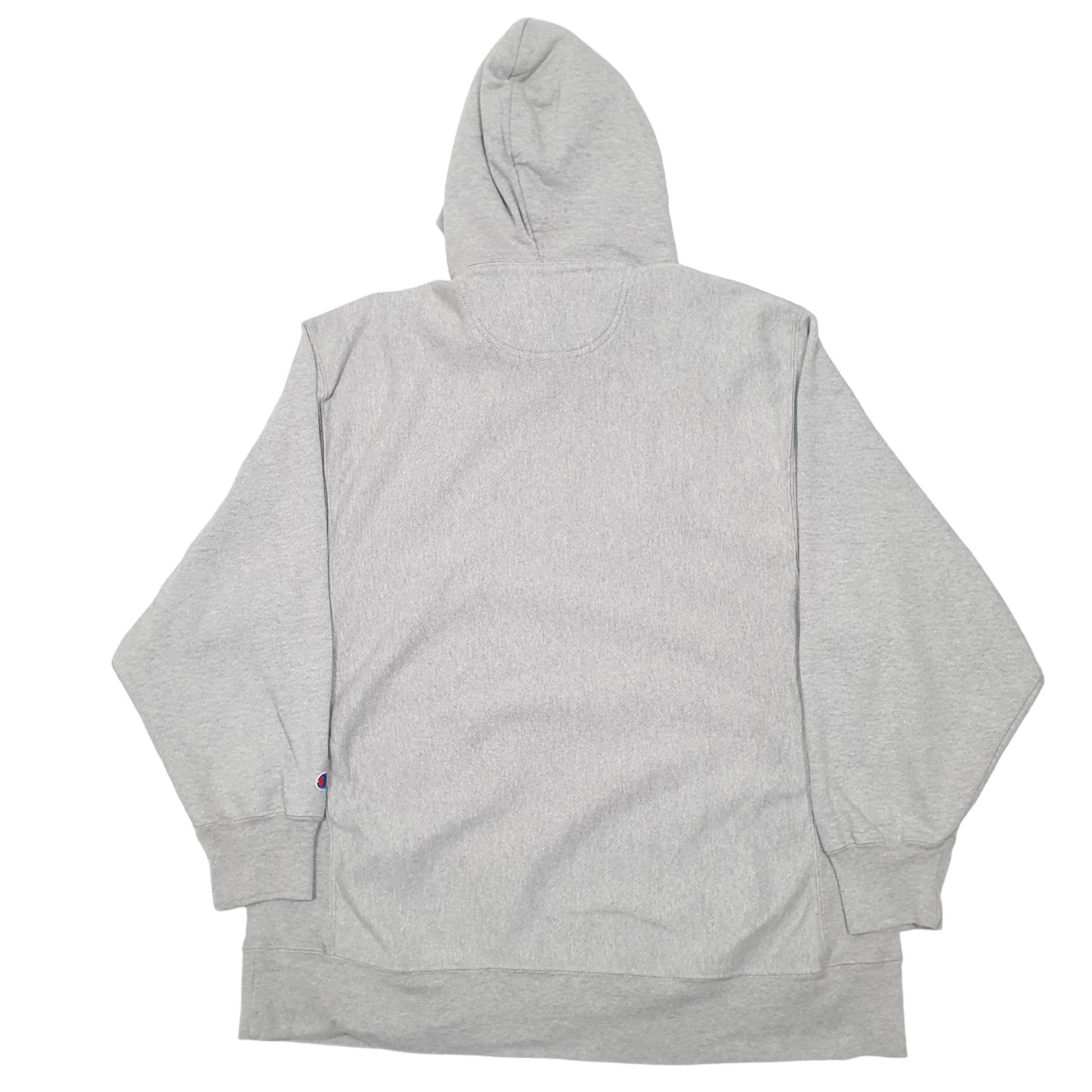 Mens Grey Champion Reverse Weave Y2K Hobart College USA Hoodie Jumper