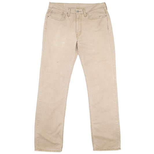 Levis 514 Straight Fit Jeans W34 L34 Beige