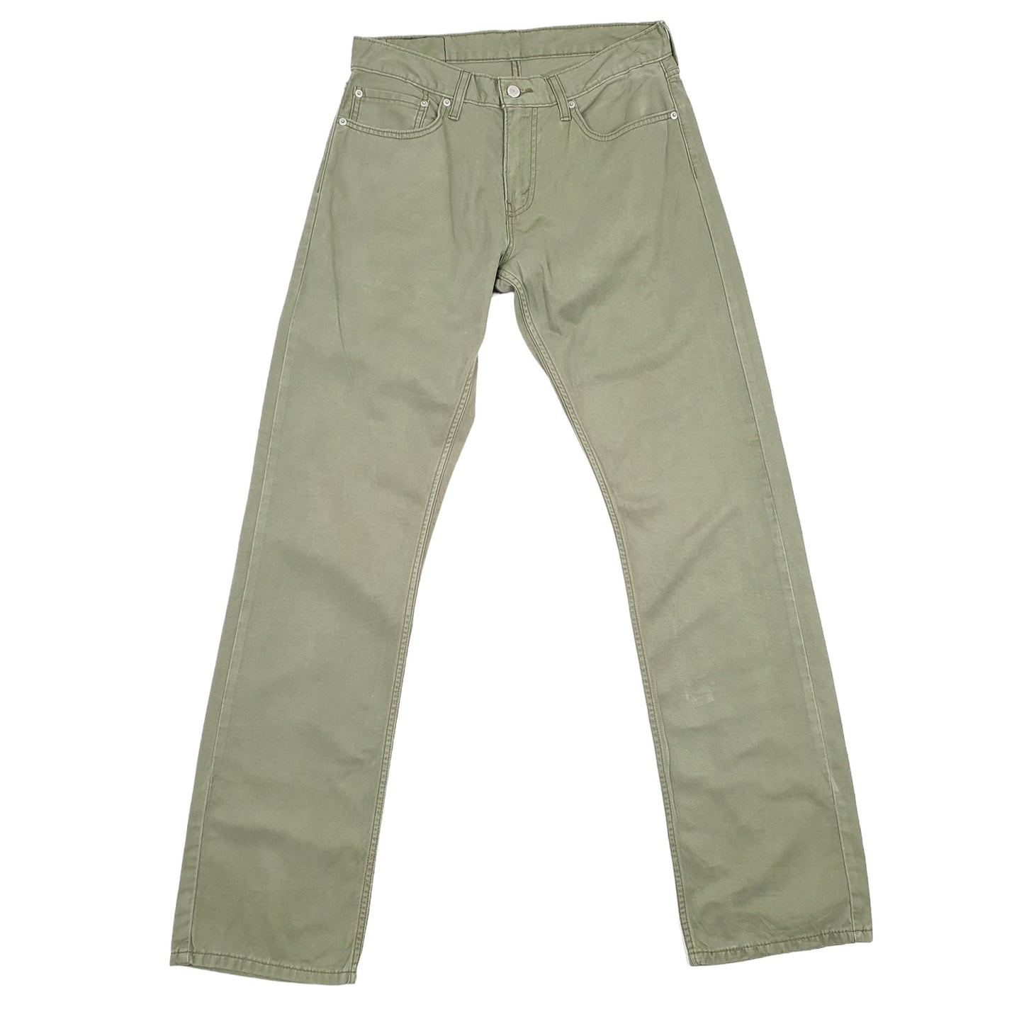 Mens Levis 514 Straight Green Chino Trousers W32 L34 Green