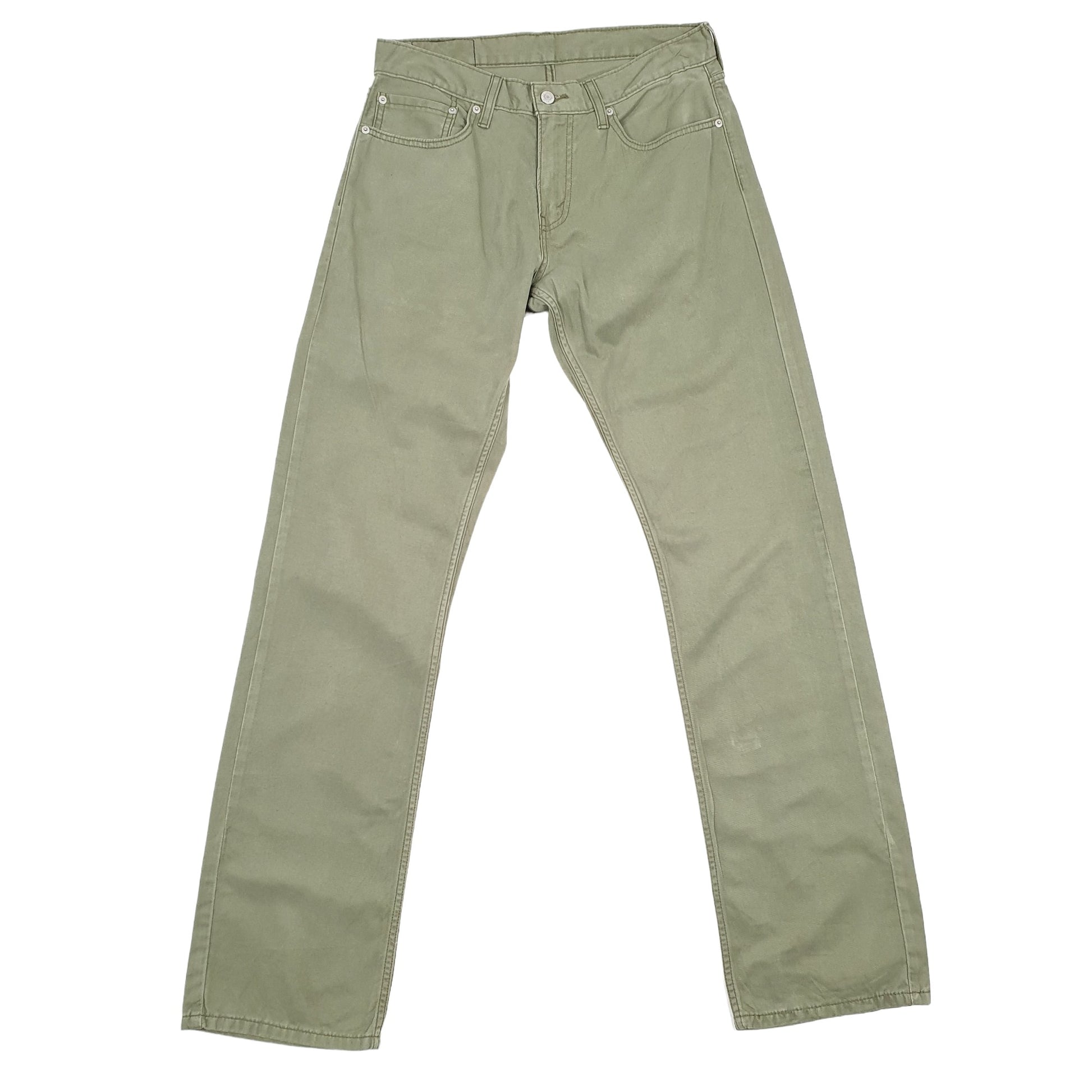 Mens Levis 514 Straight Green Chino Trousers W32 L34 Green