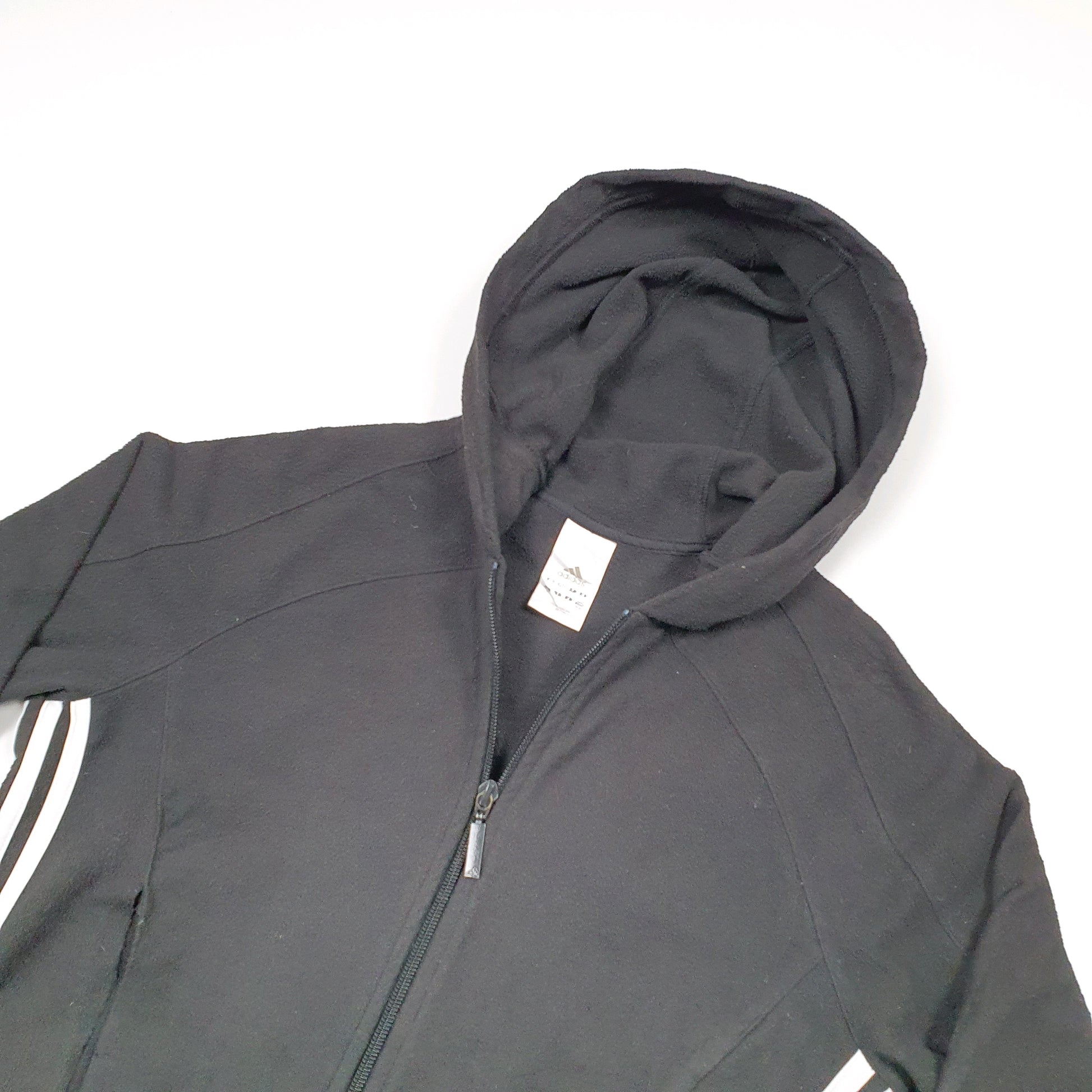 Adidas Hooded full zip Quarter Zip Fleece XS Black