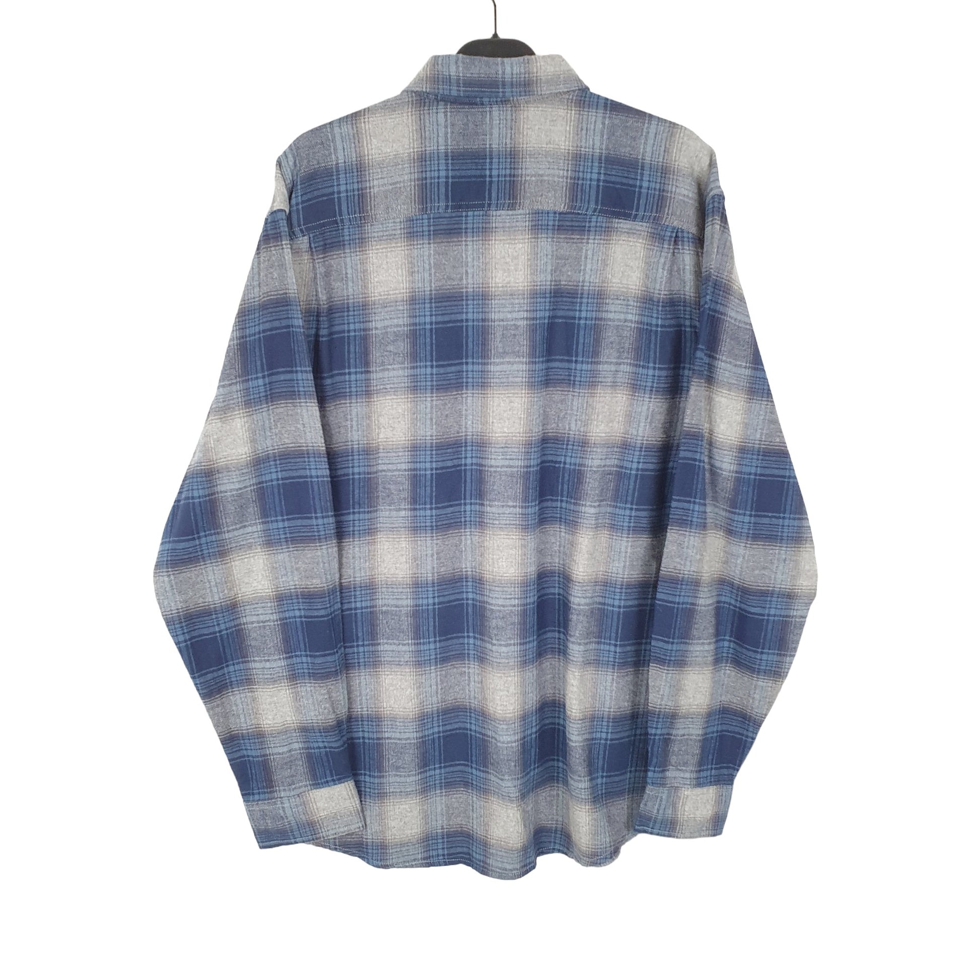 George Flannel Shacket Long Sleeve Regular Fit Check Shirt Grey