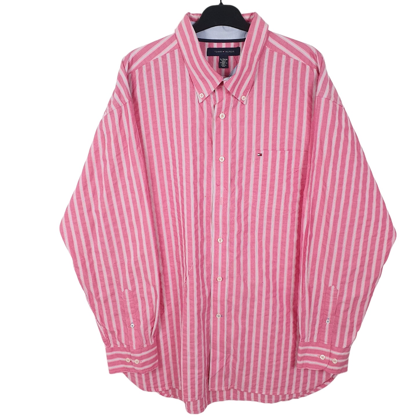 Tommy Hilfiger Long Sleeve Regular Fit Striped Shirt Pink