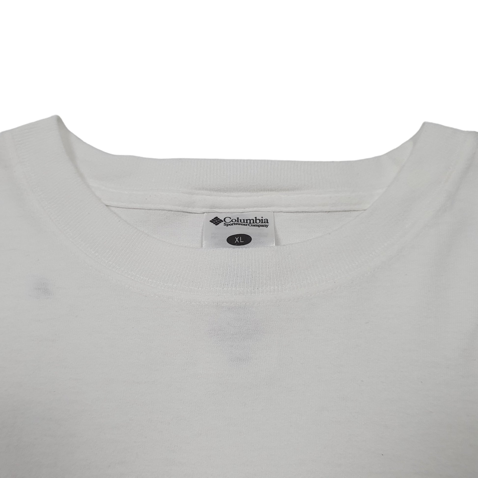 Mens White Columbia Sportswear  Short Sleeve T Shirt