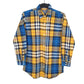 Gap Flannel Shacket Long Sleeve Regular Fit Check Shirt Yellow