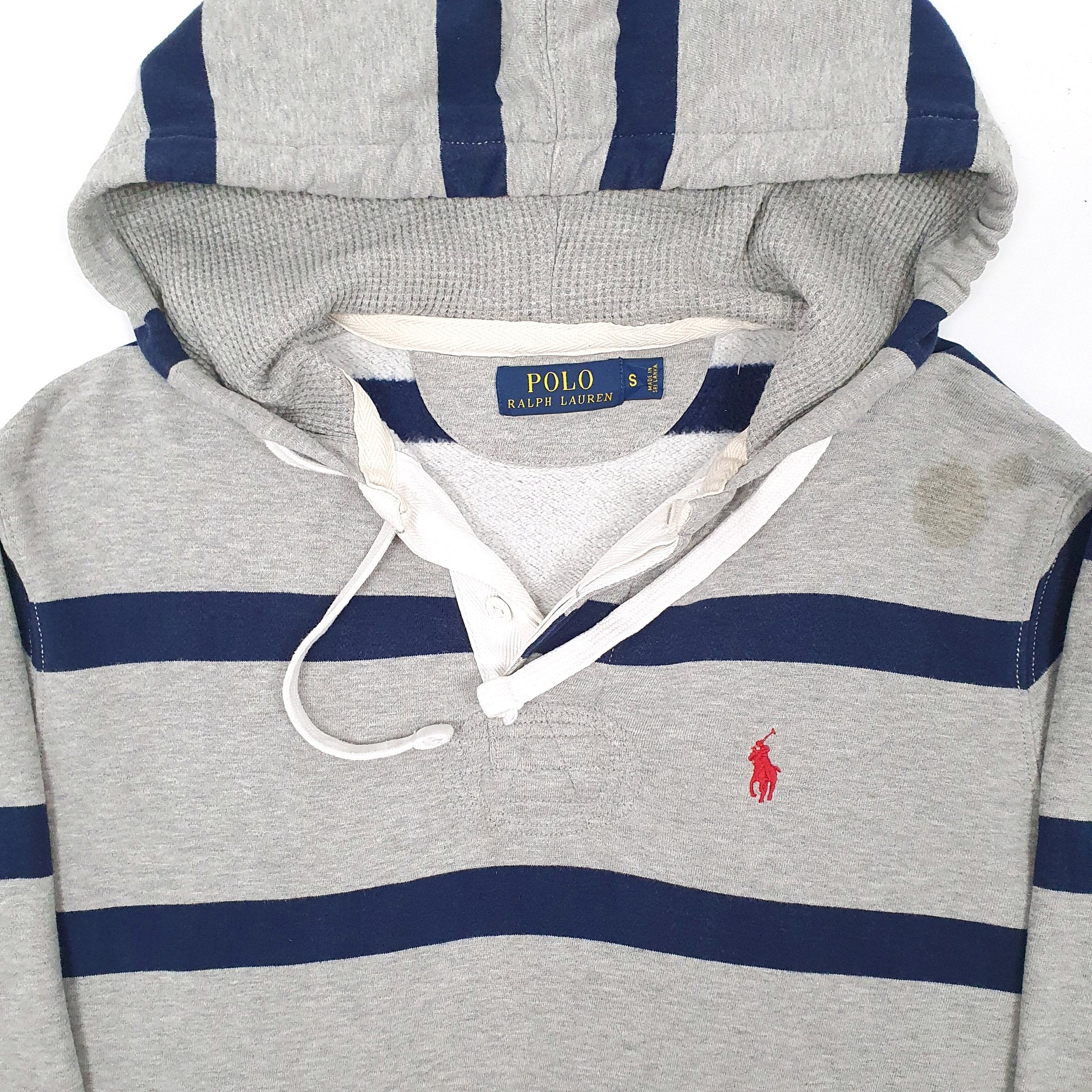Mens Grey Polo Ralph Lauren Rugby Hoodie Jumper