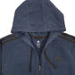 Mens Navy Adidas Hoodie Full Zip Jumper