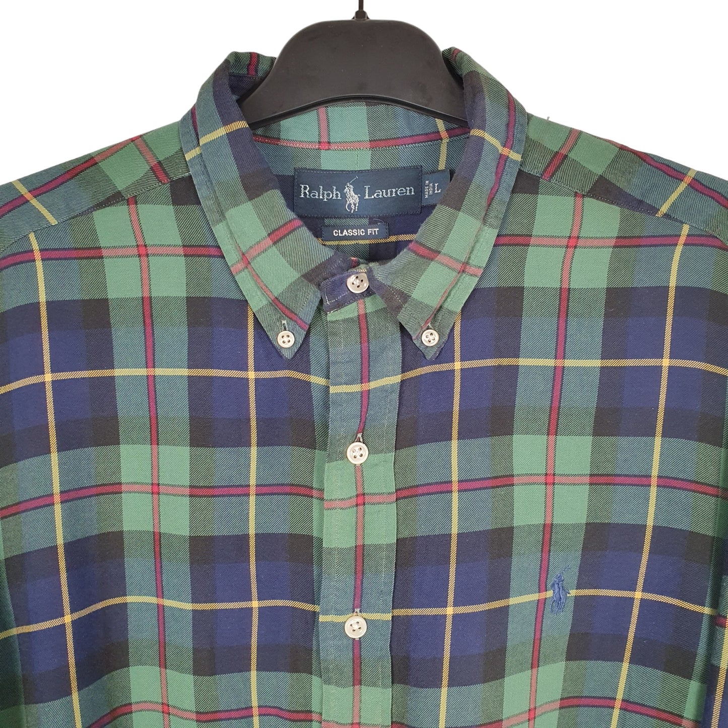 Ralph Lauren Long Sleeve Classic Fit Check Shirt Green