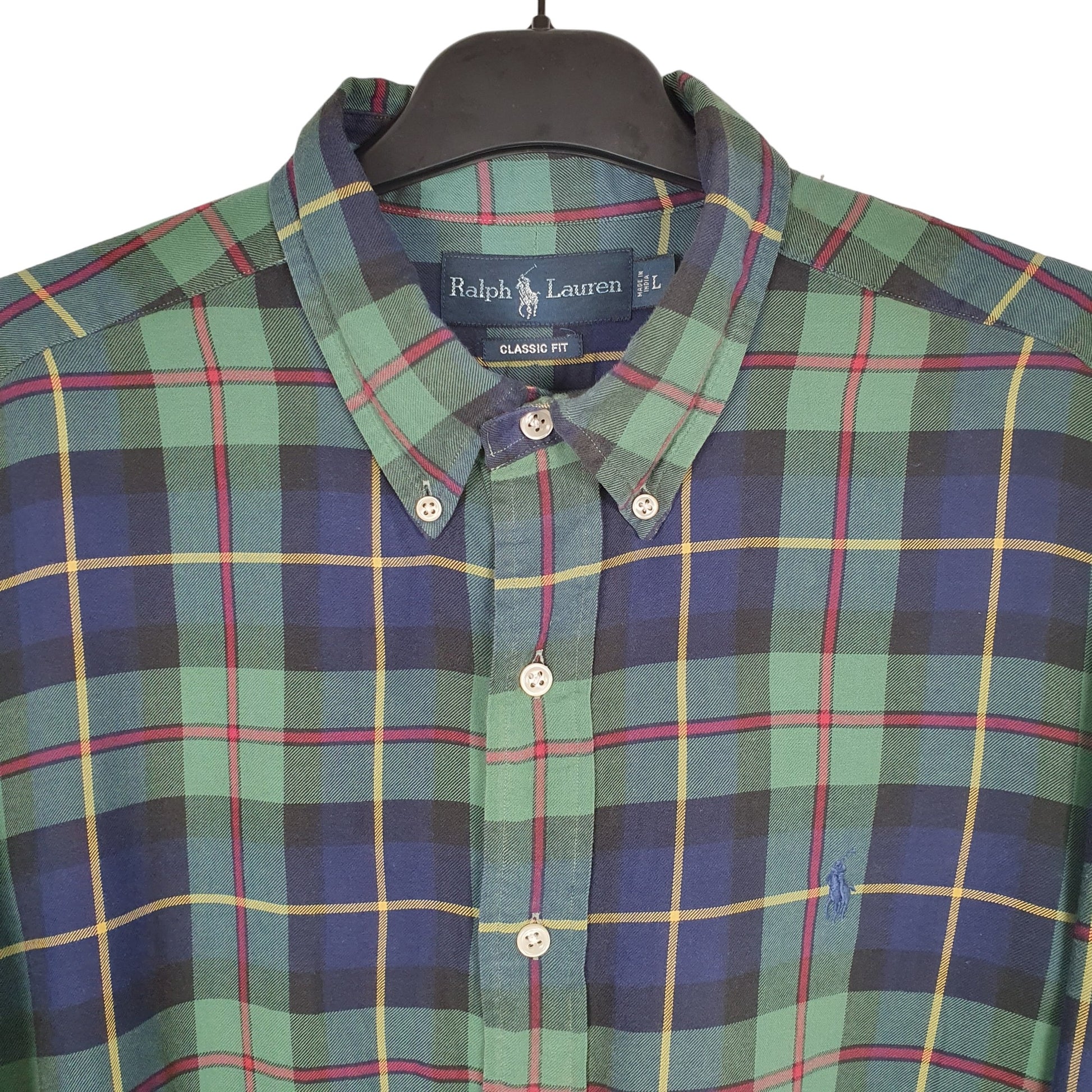 Ralph Lauren Long Sleeve Classic Fit Check Shirt Green