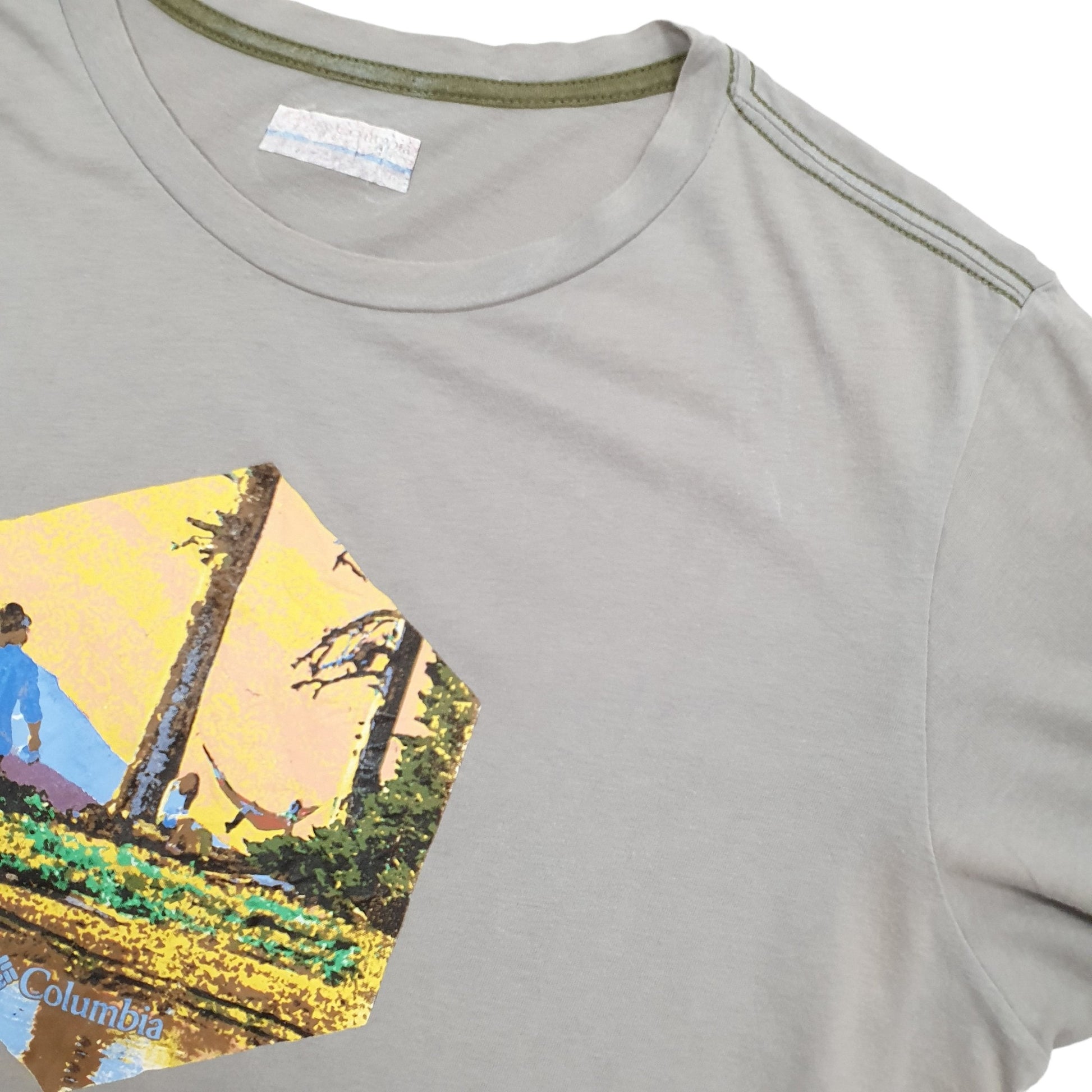 Mens Grey Columbia Sportswear  Short Sleeve T Shirt