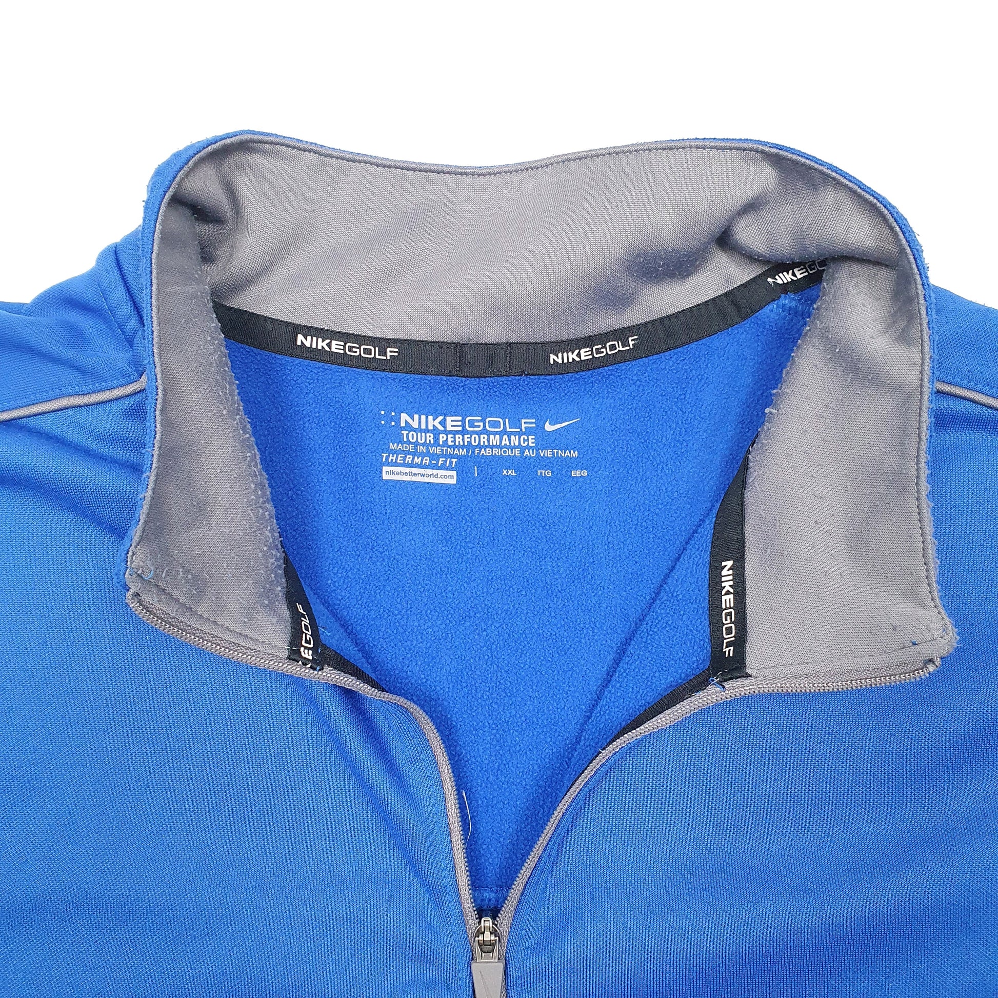 Mens Blue Nike Golf Active Sport Full Zip Jumper