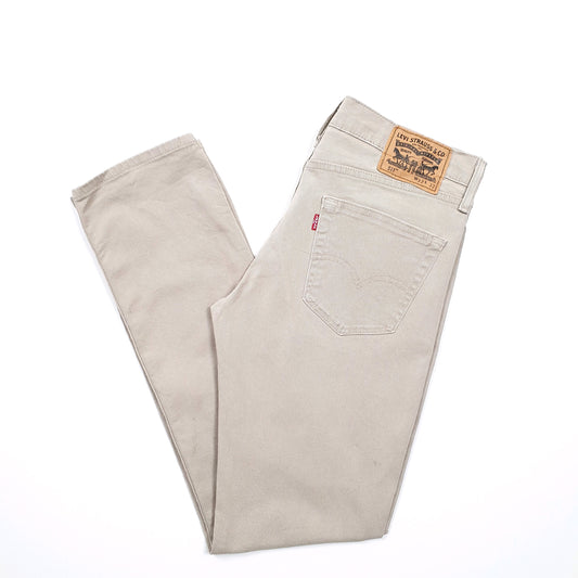 Levis 511 Slim Fit Jeans W32 L31 Beige