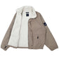 Mens Beige Nautica Fleece Lined Windbreaker Bomber Jacket Coat