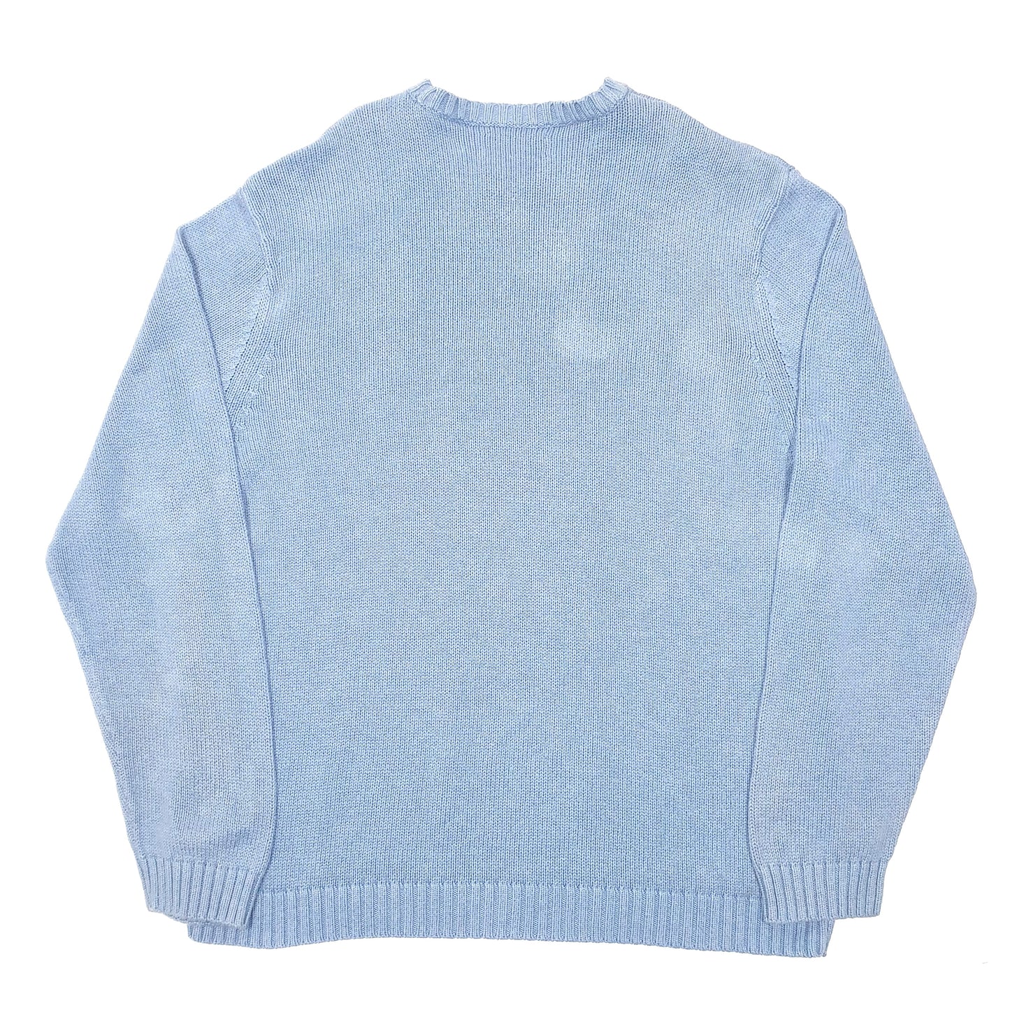 Mens Blue Ralph Lauren Chaps Knit Jumper Winter Crewneck Jumper