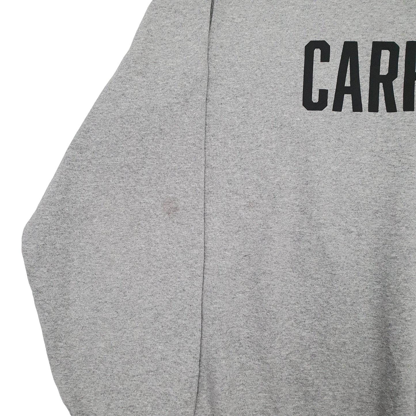 Mens Grey Carhartt Spellout Crewneck Jumper