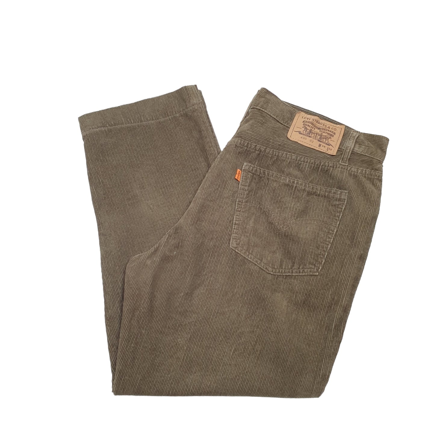 Mens Brown Levis 630 Orange Tab Corduroy Trousers
