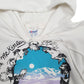 Mens White Hanes Vintage 1980s Denali National Park USA Alaska Hoodie Jumper