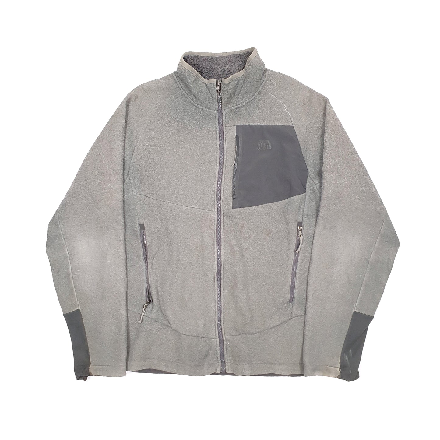 Mens Grey The North Face Sherpa Full Zip Jumper